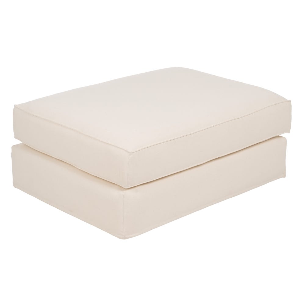 Pufe Creme Tecido Quarto 100 X 80 X 44 Cm - Image 5
