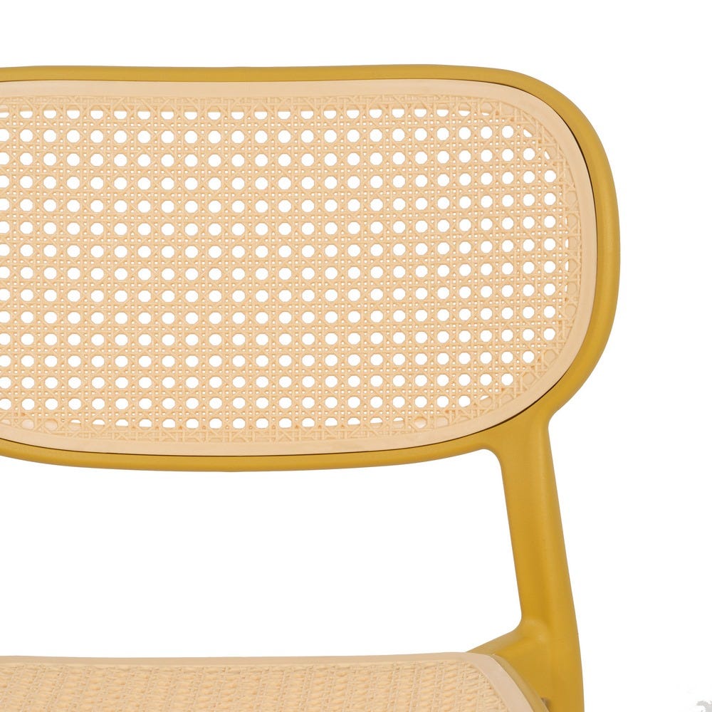 Cadeira de sala de polipropileno bege-mostarda 53,80 X 47,50 X 78 C (2 unidades) - Image 8