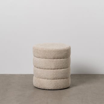Sala Têxtil Pufe Bege 42 X 42 X 46 Cm - Image 7