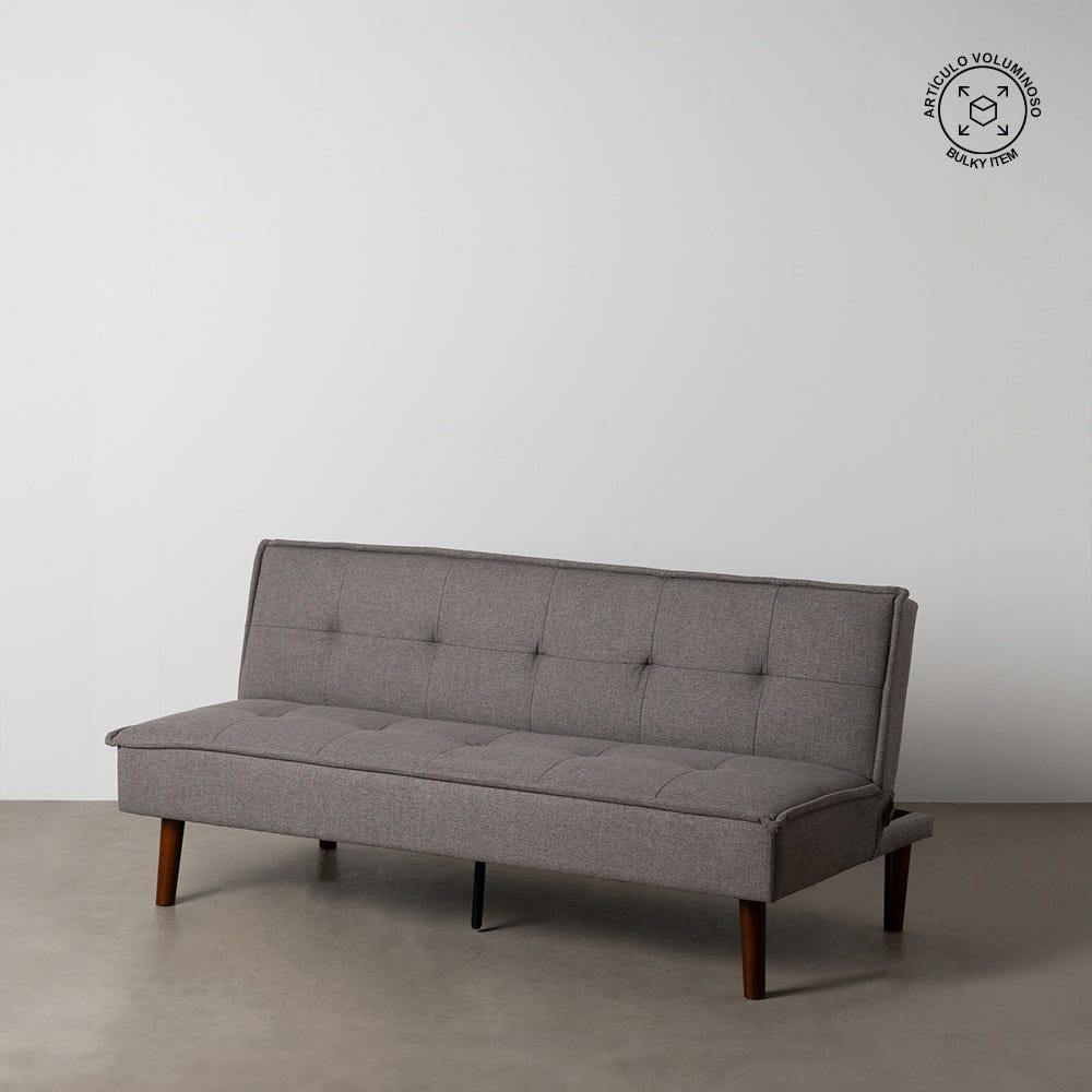Sofá-cama Cinza Metal-Madeira 181 x 102 x 85 cm - Image 7