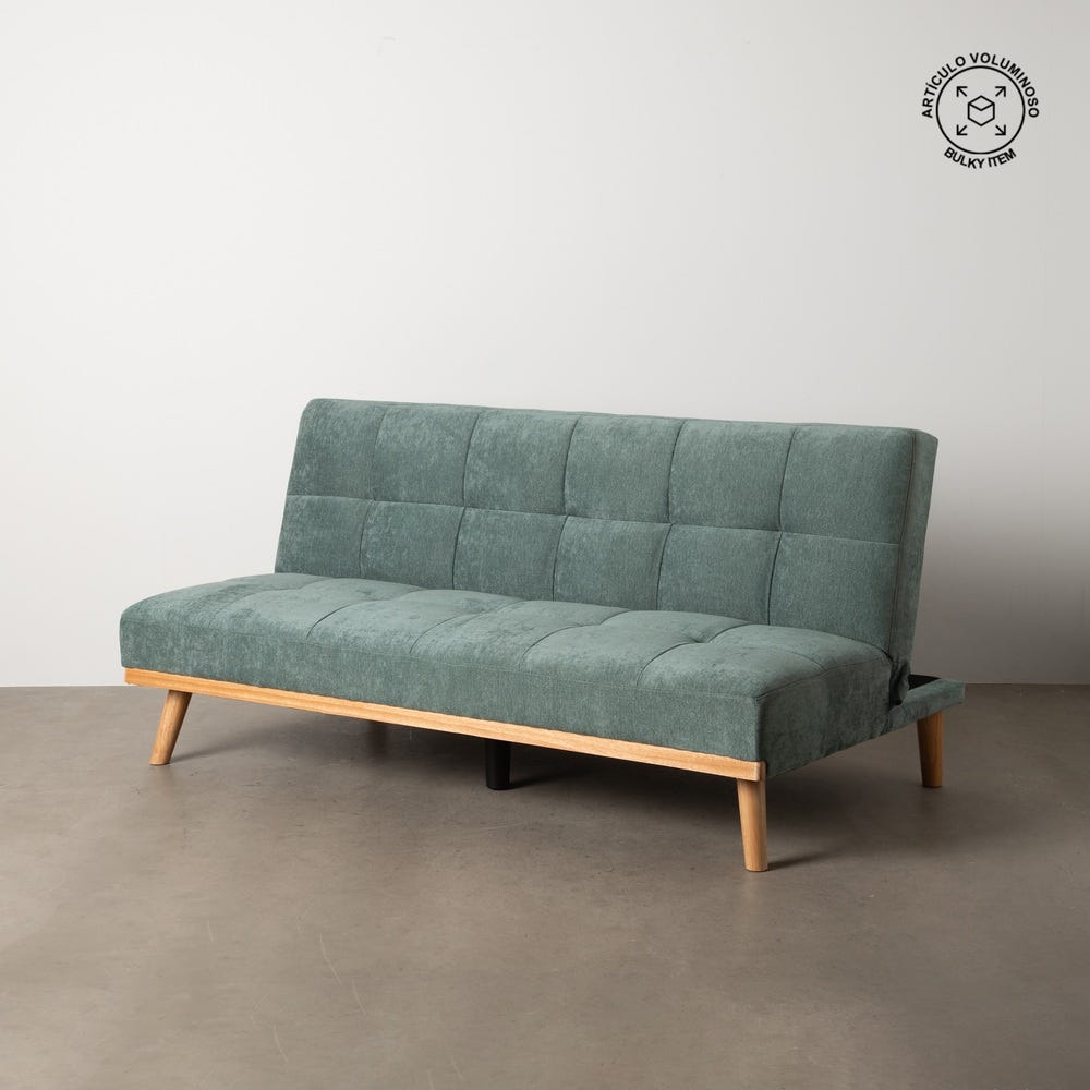 Sofá Cama Verde Metal-Madeira Quarto 178 X 94 X 86 Cm - Image 4