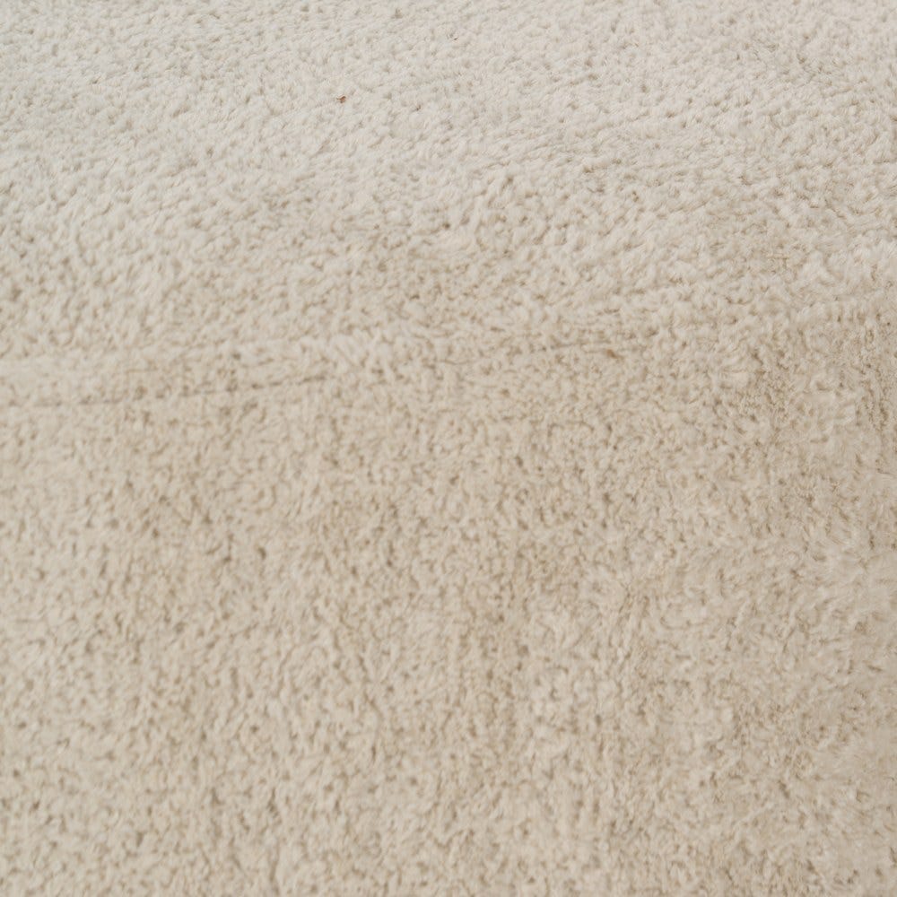 Pufe Bege Tecido Quarto 60 X 60 X 33 Cm - Image 6