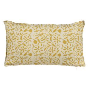 Almofada Bege-Mostarda 100% Algodão 50 X 30 Cm (2 Unidades)