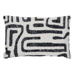 Almofada Branco E Preto Jacquard 40 X 60 Cm (2 Unidades)