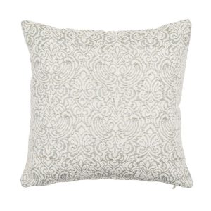 Almofada Branco-Verde Algodão Decoração 45 X 45 Cm (2 Unidades)