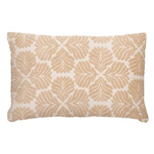 Almofada Branco/Bege Algodão Decoração 40 X 60 Cm (2 Unidades)