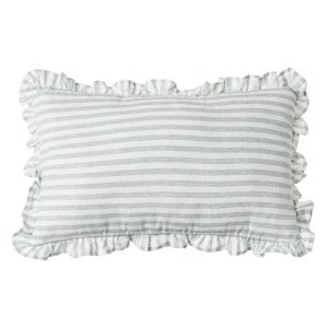 Almofada Listras Cinza Algodão 50 X 30 Cm (2 Unidades)