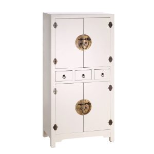 Aparador ORIENTE 63 x 33 x 131 cm Madeira e MDF Branco