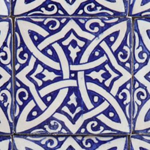 Azulejo pintado à mão Fadwa 10×10 cm de Marrocos