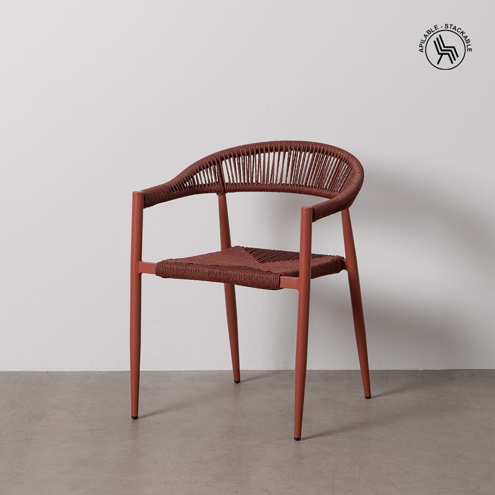 Cadeira Alaranjado PeAlumínio Room 57,50 X 56 X 74 Cm (2 unidades)