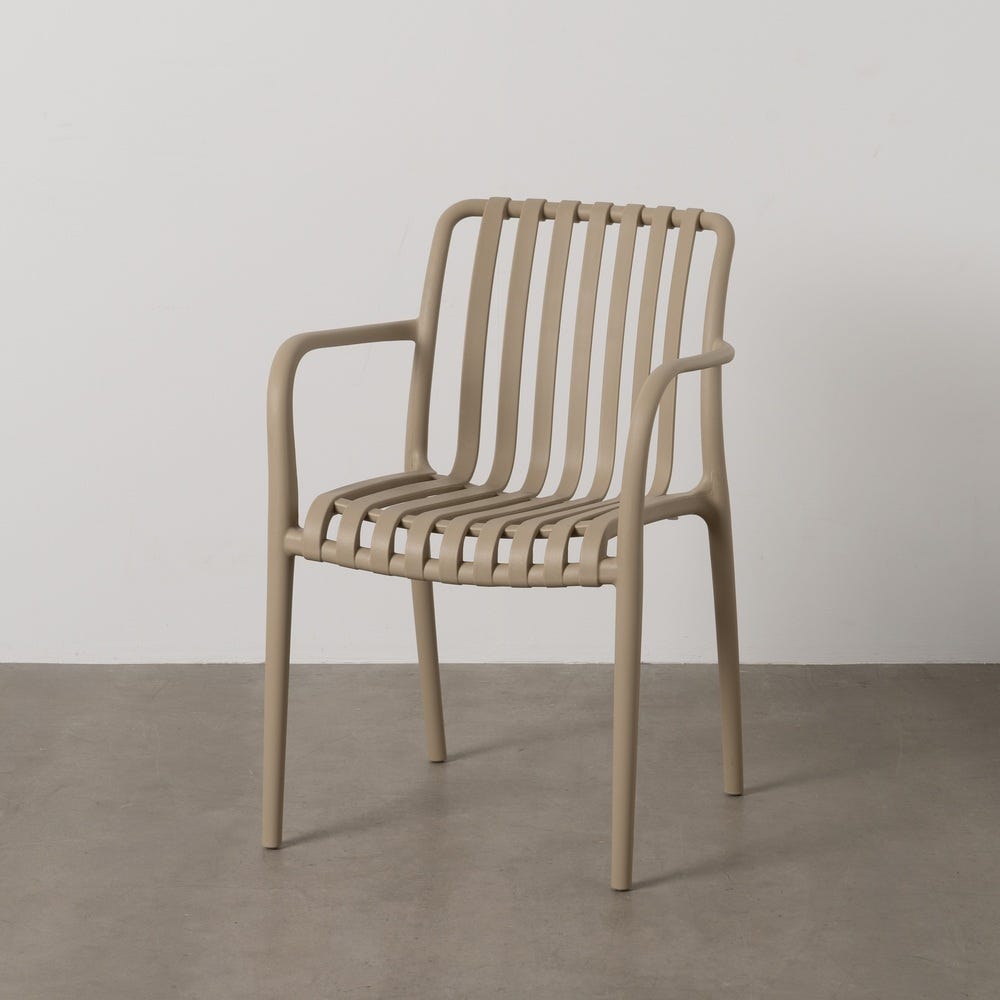 Cadeira Bege Polipropileno Exterior 56 X 57 X 81 Cm (2 unidades) - Image 2