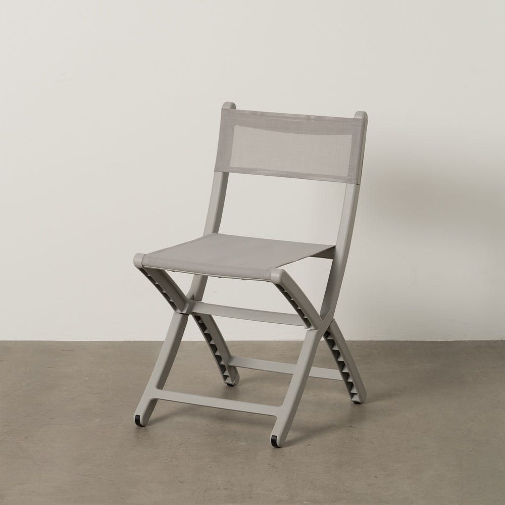 Cadeira Dobrável Cinza Polipropileno 45 X 55 X 83 Cm (4 unidades)