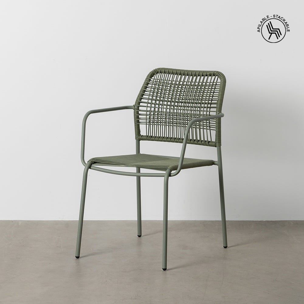 Cadeira Verde Aço Exterior 53 X 63 X 78 Cm (2 unidades) - Image 5