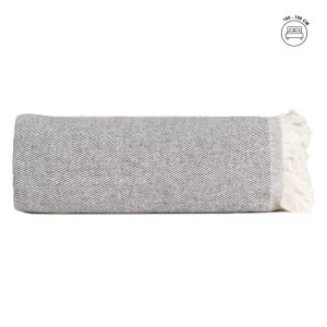 Colcha Antracite Algodão Têxtil/Casa 280 X 260 Cm