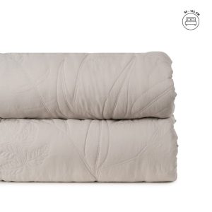 Colcha Bege Poliester Quarto 180 X 260 Cm