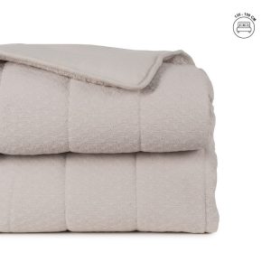 Colcha Bege Poliester Quarto 240 X 260 Cm