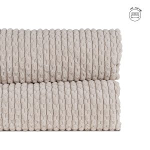 Colcha Bege Poliester Têxtil/Casa 230 X 260 Cm