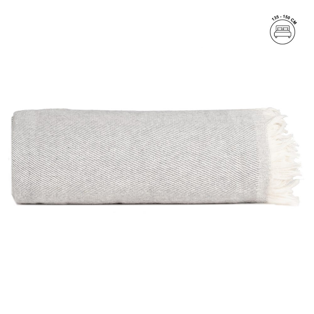 Colcha Cinza De Pérola Algodão 250 X 260 Cm - Image 2