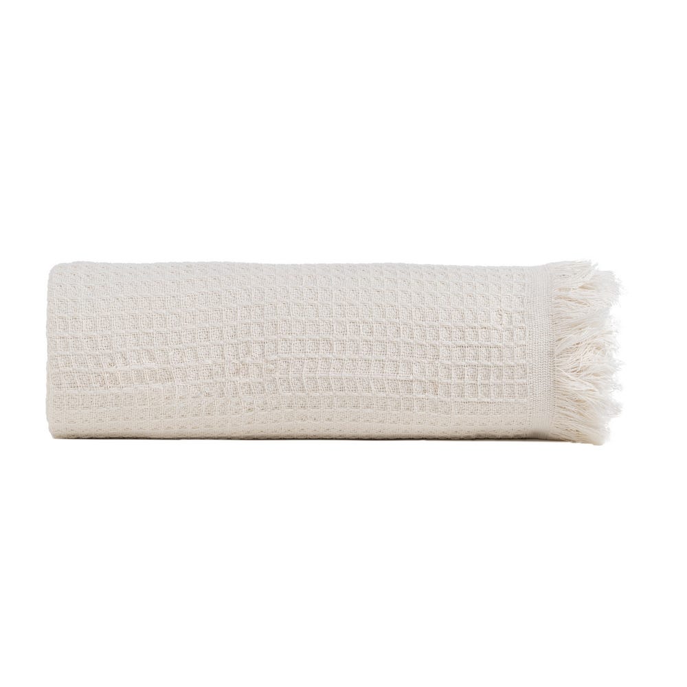 Colcha Favo Creme Algodão Decoração 280 X 260 Cm