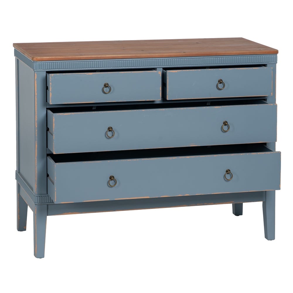 Comoda Azul Madeira 115 X 45 X 90 Cm - Image 7