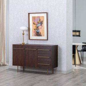 Cómoda Castanho Madeira-Ferro Room 130 X 45 X 83,20 Cm