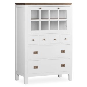 Cómoda em mindi com porta basculante 90 x 45 x 135