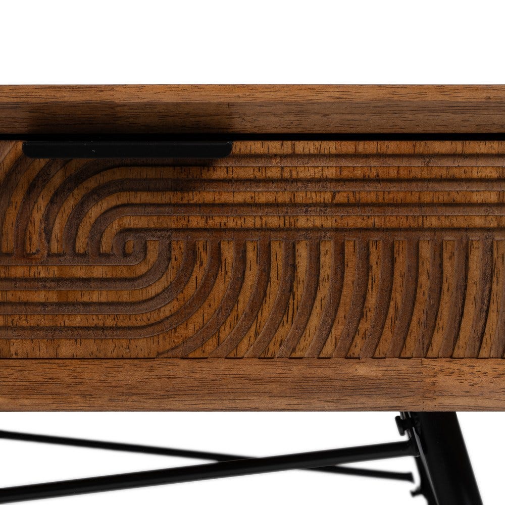 Mesa de Centro Castanho-Negro Madeira-Metal 120 X 60 X 40 Cm - Image 9