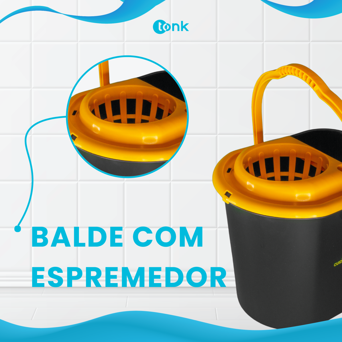 Balde super reforçado com espremedor – 15 litros - Image 4