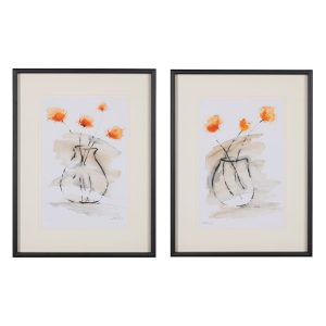 Quadro Painting Flower Jarg 2/M 60 X 4 X 80 Cm (2 Unidades)