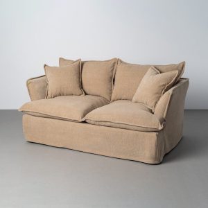 Sofá de 2 lugares bege escuro Tizado 181 x 103 x 72 cm