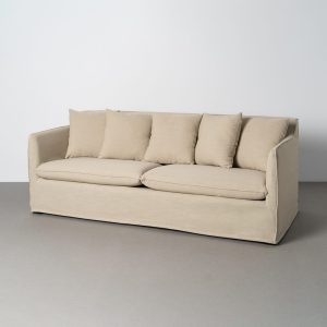 Sofá de quarto Old Tído na cor taupe, 215 x 92 x 78 cm