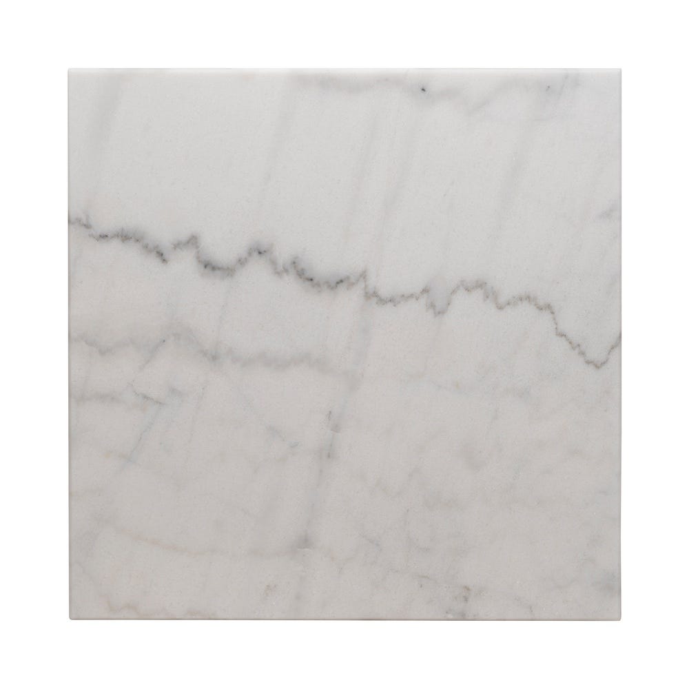 Tampo Da Mesa Quadrado Branco Mármore 60 X 60 X 1,80 Cm