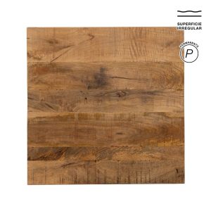 Tampo de Mesa Natural Madera De Mango 60 X 60 X 3 Cm