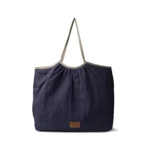 Saco de Ombro Reversível em Linho Ryn | Biba | Azul