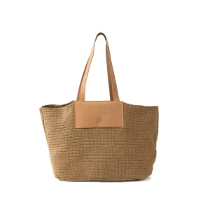 Saco de Ombro Pequeno em Crochet Caledonia | Biba | Camel